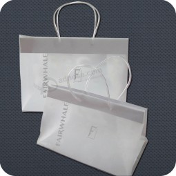 Customized high-end Plastic Carrier Bag with PVC Tube Handle