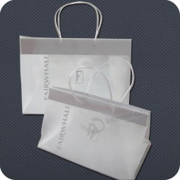 Customized high-end Plastic Luxury Shopping Bag with PVC Tube Handle