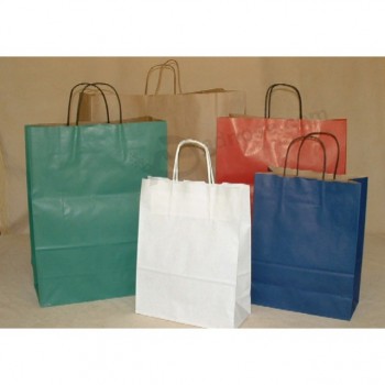 도매 높은 맞춤-끝 다채로운 크 라프 트 종이 쇼핑 가방
