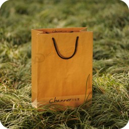 Wholesale Customized high-end Kraft Paper Packaging Bag with Cotton Rope Handle and your logo