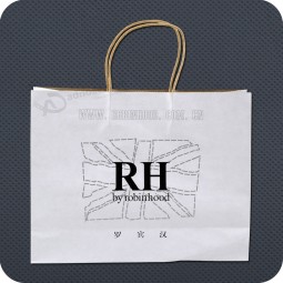 Wholesale Customized high-end Kraft Paper Carrier Bag with Twist Handle and your logo