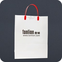 Wholesale Customized high-end Fashion Kraft Paper Bag with Rigid Handle and your logo