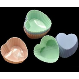 Factory direct sale customized high quality Colorful Heart-Shaped 100% Food Grade Cake Moulds