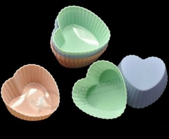 Factory direct sale customized high quality Colorful Heart-Shaped 100% Food Grade Cake Moulds