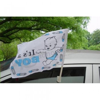 Factory direct sale customized high quality OEM Design Promotional Polyester Car Flag