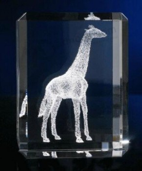 Factory direct sale customized high quality Crystal Figurine with Horse Image