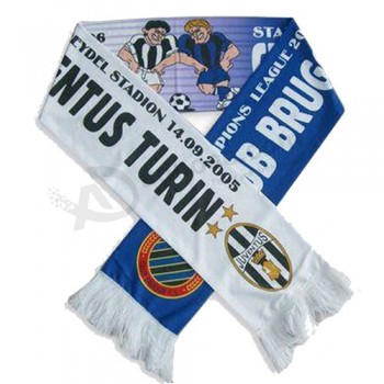 Factory direct sale customized high quality OEM Newest Knitted Football Scarve