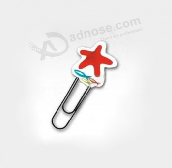 Factory direct sale customized high quality OEM Design Soft PVC Bookmark, Paper Clip