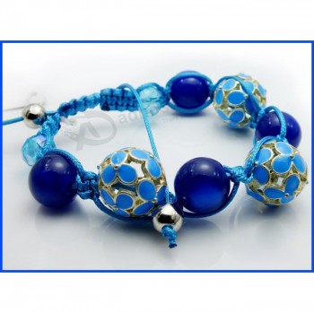 2017 批发定制顶级品质新款蓝色串珠手链