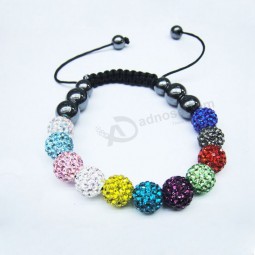 Wholesale customized top quality OEM Fashion Colorful Shamballa Bracelet