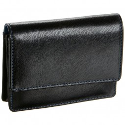 Wholesale customized top quality OEM Design Black Leather Business Card Case