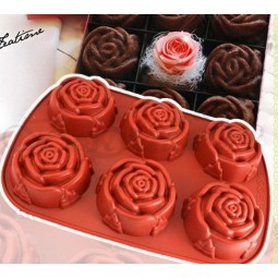 Wholesale customized top quality OEM Fancy Rose Shape Silicone Cake Mold