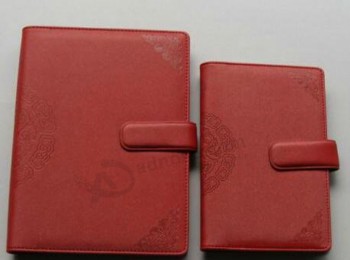 Customized top quality Waterproof Design Red Leather Diary