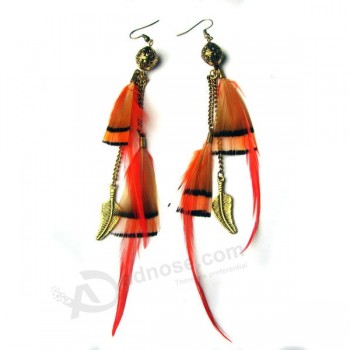 2017 Customized top quality New Style Feather Drop Earring