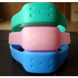 Customized top quality Hot Sale Good Quanlity Multi Color Silicone Insect-Repellent Wristband