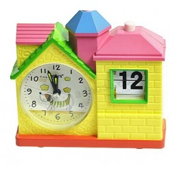 2017 Customized high quality Nice Novelty Calendar Alarm Desk Clock