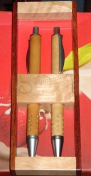 2017 批发定制高-结束oem设计漂亮的木制笔套