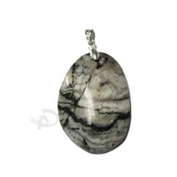 Precious Stone Pendant with High-Quality Semi-Precious Stone, Various Designs Available Wholesale