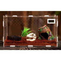 Acrylic Reptile Box Pet House Comes with Temperature Indicator and Magnetic Door Wholesale