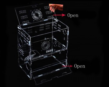2 Layers Acrylic Box for Reptile, Pet Carrier Wholesale