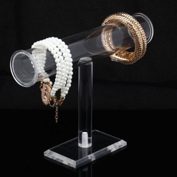 Custom Acrylic Jewelry Display Holder, T Bar Shaped Display Wholesale