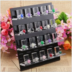 20 Booths Black Acrylic L- Ring Display Stand Ring Holder Wholesale