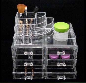 Makeup Cosmetics Jewelry Organizer Clear Acrylic 6 Drawers Display Box Storage Wholesale