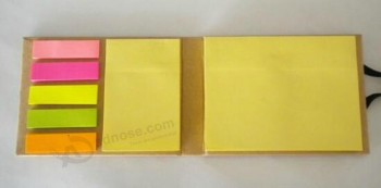 Wholesale customied top quality Good Promotional OEM Kraft Paper Sticky Notepad