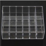 2016 Top Sale Clear Acrylic 24 Lipstick Holder Display Stand Cosmetic Organizer Makeup Case Lip Holder Wholesale