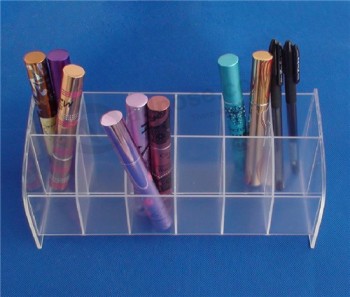 12 Slots Clear Acrylic Plastic Lipstick Display Holder for POS Display Wholesale