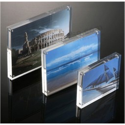 4 X 6, 5X7, 6 X8, 10 X 12 Clear Acrylic Picture Frame; Magnetic Acrylic Photo Frames, Thick Desktop Frames (5X7 Inches)