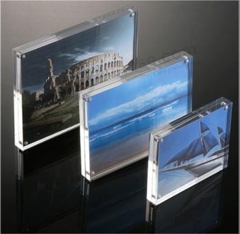 4 X 6, 5X7, 6 X8, 10 X 12 Clear Acrylic Picture Frame; Magnetic Acrylic Photo Frames, Thick Desktop Frames (5X7 Inches)