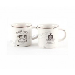 Wholesale customied top quality Hot Sale White Enamel Mug with Custom Size