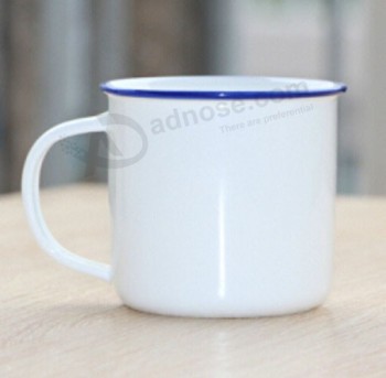 Wholesale customied top quality OEM New Style White Enamel Mug