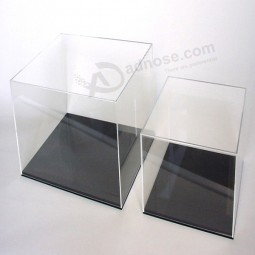 Custom Clear UV Acrylic/Plastic Display Box Case Dustproof Tray Protection Cube Wholesale