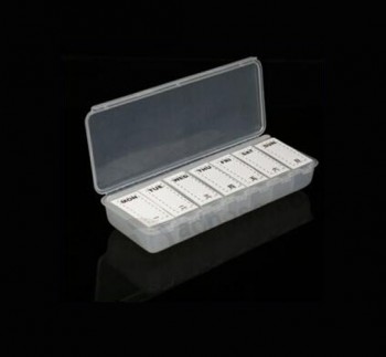 卸売cuStomeD最高品質のOEMデザイン7日間の丸薬ボックス