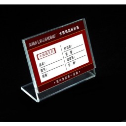 Clear Acrylic Price Tag Menu Holder Advertising Sign Display Stand Table Name Wholesale
