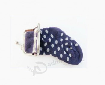 Wholesale customied top quality New Design OEM Sock Coin Purse