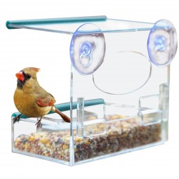 Fashion Clear Acrylic Bird Feeder with Window Wholesale