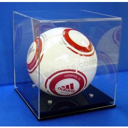 Basketball & Soccer Ball Display Cube, Acrylic Football Display Case - Black Base Wholesale