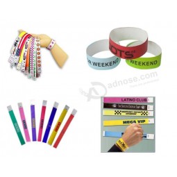 Wholesale customied top quality Disposable Tyvek Paper ID Wristband