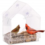 2017 Latest Design Acrylic Transparent Window Bird Feeder Wholesale