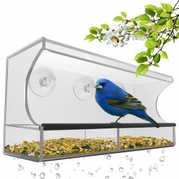 Large Window Bird Feeder with Removable Tray Wholesale, Drain Holes