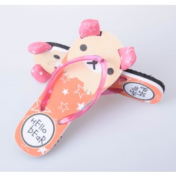 Customied top quality Hot Selling Bear Shaped Flip Flops with PVC Upper