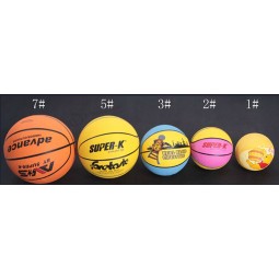 Customied top quality New Design Different Size Rubber Basketball