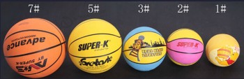 Customied top quality New Design Different Size Rubber Basketball