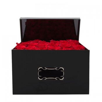 Custom Made Good Price Whosale Plastic Folower Acrylic Rose Flower Box Wholesale