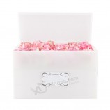 Luxury, Romantic Clear While Black Acrylic Plastic Rose Flower Box, Rose Storage Case Wholesale