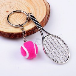 Customied top quality Promotional Gift Tennis Metal Racquet Keychain