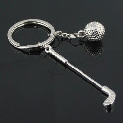 2017 Customied top quality New Design Zinc Alloy Rotate Golf Key Chain